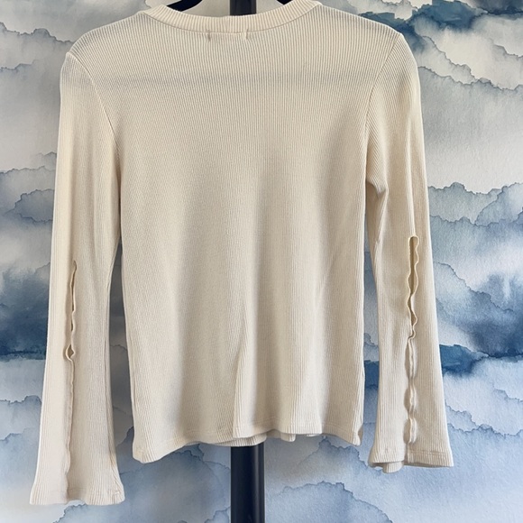 LNA off-white thermal top with exposed elbow detail - XS - Picture 4 of 6